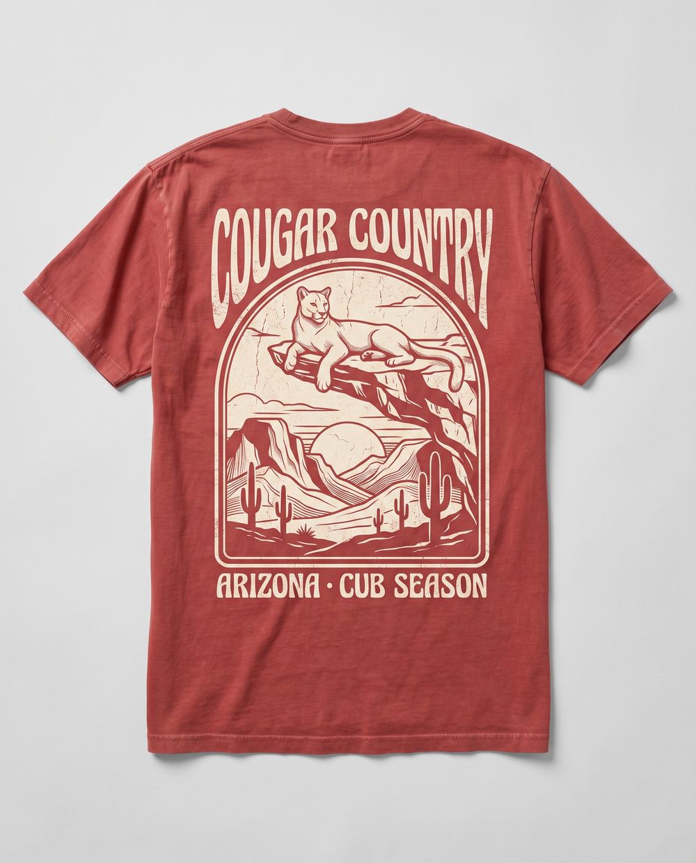 Cougar Country Arizona retro back print concept